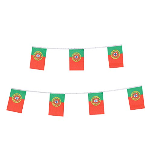 TSMD Portugal Flag, 100 Feet Portuguese Flag National Country World Pennant Flags Banner String,Party Decorations for Olympics,Bar,World Cup,School Sports Events,International Festival Celebration