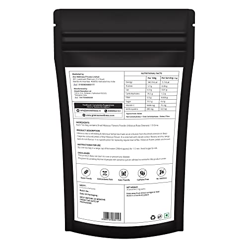 Image of Green Sun Hibiscus Tea 30 Bags Pack with Health Benefits which may Weight Management, Liver, Lower Blood and Colestrol, Digestion and Menstrual Health