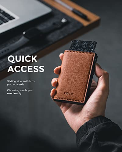 Image of VULKIT Minimalist Card Holder Wallet Pop Up Cards RFID Protection Holds Up to 10 Cards