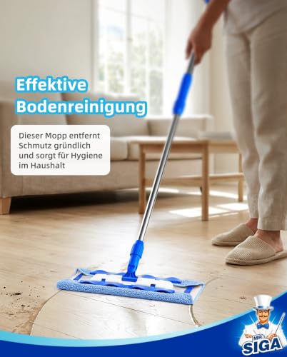 MR.SIGA Profi-Mikrofasermopp zur Reinigung von Hartholz- und Laminatböden