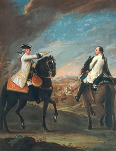 Retrato ecuestre de Guglielmo Di Monfort cuadro lienzo Pietro Longhi decoración de salones