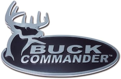 Buck Commander Chrome Oval Premium Metal Auto Emblem