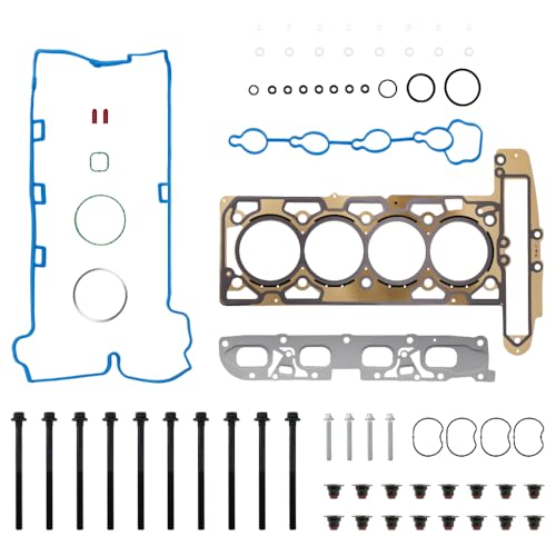 Image of Cylinder Head Gasket Set with Bolts Compatible with Buick Lacrosse Regal Verano, Chevy Captiva Sport Equinox Malibu Impala Orlando, GMC Terrain 2010-2017 2.4L L4 Replacement for HS26517PT