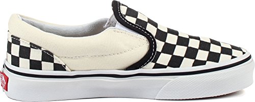 Vans Vans Kids Unisex Classic Slip-On Shoes, Size 2, Color (EO1) (Checkerboard) Black/White