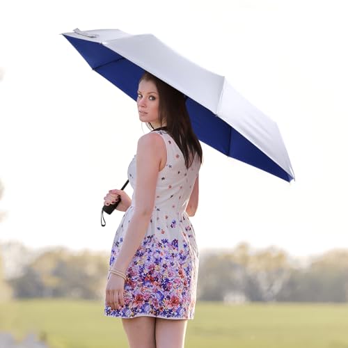 Image of G4Free UPF 50+ UV Protection Large Travel Umbrella 46 Inch Auto Open Close Windproof Sun Blocking Umbrella