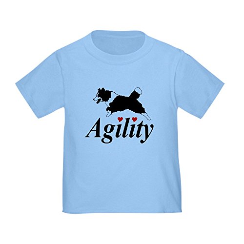 CafePress Border Collie Agility Toddler T-Shirt Cute Toddler T-Shirt, 100% Cotton Baby Blue