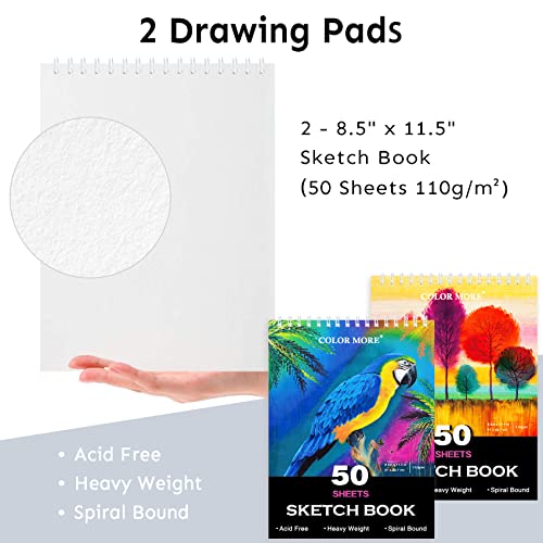 image for Color More Professional Art Set 85 Piece with Drawing Pads, Deluxe Art