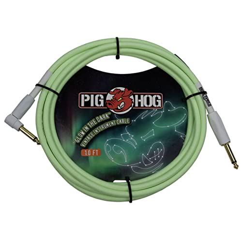 Pig Hog PCH10GLOR Glow In The Dark Instrument Cable, 10 Foot