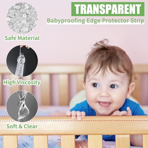 Image of Oudain 10-Meter Edge Protector, Baby Proofing Edge Protector Strip for Baby, Child Proof Table Edge Protectors Guards Safety Bumper Cover for Furniture Desk Crib Gate Bed Wall Soft Silicone