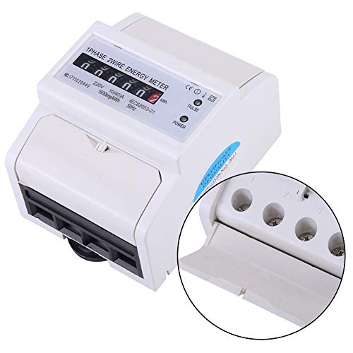 Image of Single Phase DIN Rail Energy Meter, 220V 10(40) A 6-Digit LCD