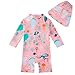 upandfast Baby Mädchen Badebekleidung mit Knöpfen UV-Schutz Baby Girl Swimsuit(3-6 Monate, Rosa Wal)