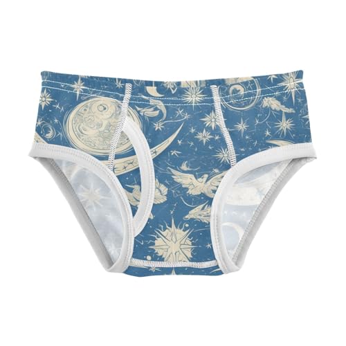 KLL Mandala Moon Sun Zodiac Little Boys Pure Cotton Underwear Cute Children Panties