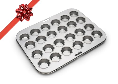 Comparison: Best Mini Muffin Pan America'S Test Kitchen 8 Fox Run Mini Muffin and Cupcake Pan, 24 Mini Cups, Stainless Steel Baking Pan, 10.5 x 13.75 x 1.5 inches,