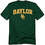 LOGOVISION Baylor University One Color Arched Unisex Adult T Shirt, Hunter Green, Medium