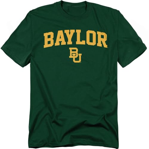 LOGOVISION Baylor University One Color Arched Unisex Adult T Shirt Hunter Green Medium
