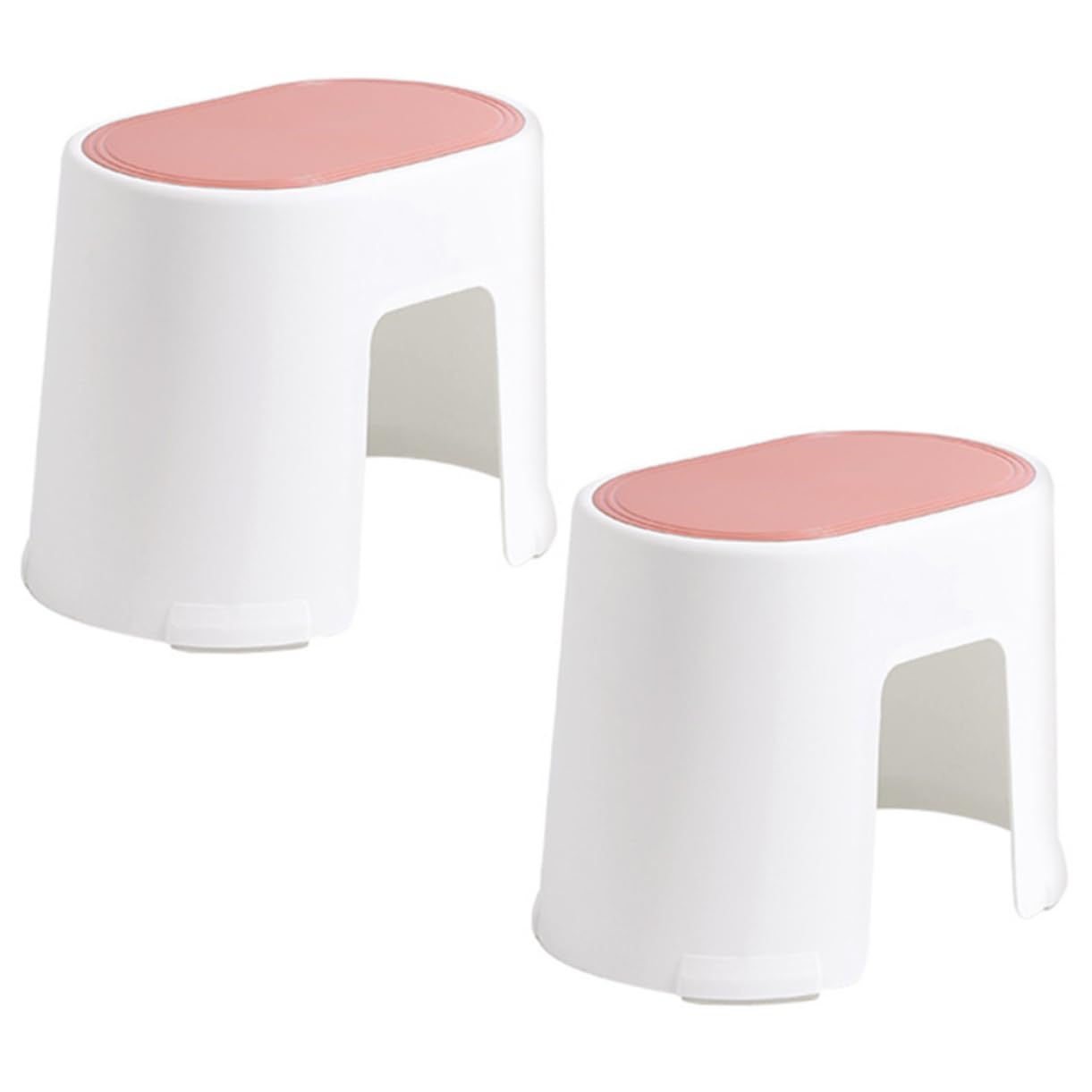 VICASKY 2pcs Modern Potty Stool Step Stool for Adults Non-Slip Plastic Toilet Footrest Safety Design for Home Use