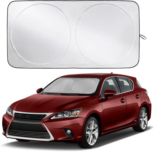 KOQAIIZ Pare-Soleil de Pare-Brise de Voiture, Pare-Soleil intérieur Pliable pour Pare-Soleil de Voiture réfléchissant avec Protection UV, Pare-Soleil pour la Plupart des Voitures