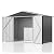 Polar Aurora 4 x 9 FT Outdoor Storage Shed, Metal Garden Shed with Updated Frame Structure, Tool Sheds for Backyard Garden Patio Lawn Black