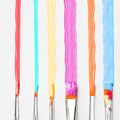 Kurtzy Set Pinceau Peinture et Palette en Bois (12 Pinceaux) Palette de Peintre Ovale - Peinture Acrylique, Huile et Aquarelle - pour Toile, Céramique, Argile, Bois et Modèles - Image 5