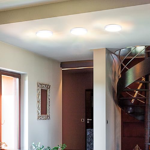 LED Edgeless Flush Mount, 8-Inch, Dimmable, 5CCT 2700K-5000K, CRI 90, Wet Rated, Modern Low-Profile Ceiling & Wall Light, 50,000-Hour Lifespan by Canarm - Image 7