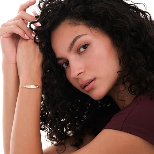 14K Solid Gold or Gold Plated Medical ID Bracelet for Women and Men, Custom Engraved Alert Bracelet, ''Type 2 Diabetes'' Medical Jewelry2