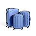 Produktbild Todeco - Kofferset, Reisekoffer - Material: ABS Kunststoff - Radtyp: 4 Räder 360 ° Drehung - Geschützte Ecken, 51 x 61 x 71 cm, Himmelblau, ABS