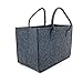 heimtexland ® Allzweck Tasche Holzkorb Aufbewahrung Kaminholz Tragetasche Filz XL Einkaufstasche Typ769 Dunkelgrau