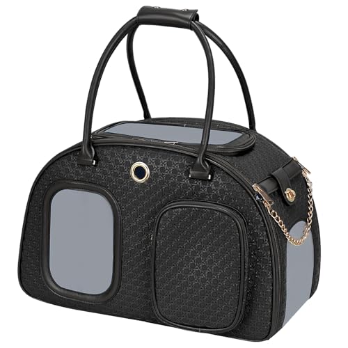 Stylish Luxury Dog Carrier Purse for Small Dogs, Ventilated Pet