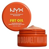 NYX PROFESSIONAL MAKEUP Fat Oil Body Butter in Caramelt Mami, Caramel Scented Body Cream with Avocado Oil and Shea Butter for 24 HR Hydration, Fast Absorbing, Whipped Formula, Vegan & Cruelty-Free