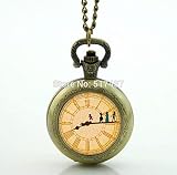Montre de poche Peter Pan Big Ben avec mini médaillon en verre