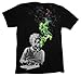 Albert Einstein Smoking Colors Men's Black T-Shirt