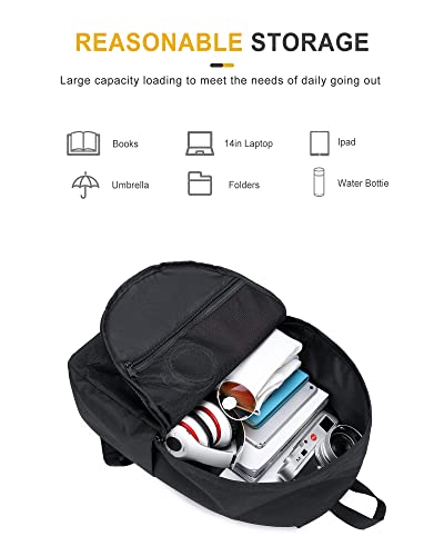 Boxsam Lightweight Bookbag For Men Women, Classic Basic Backpack For College Travel Work For Girls Boys, Waterproof Daily Bag Casual Backpack #TOP1