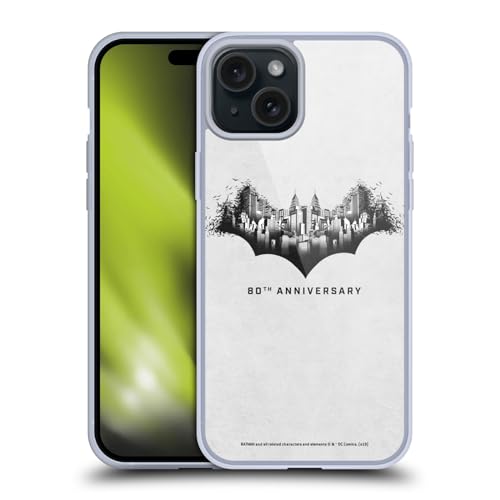 Funda de gel Batman Gotham 80 para iPhone 15 Plus carcasa protectora flexible de DC Comics 1