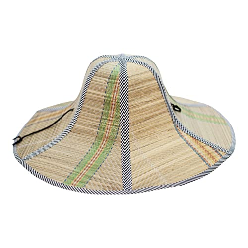 Floppy Straw Sun Hat Foldable Packable Wide Brim Summer Beach Hat Made from Natural Plants-Crochet Bucket Hat for Adult- Fishing Hat