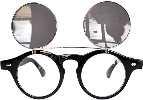 Image of OWL Steampunk Vintage Retro Round Circle Gothic Hippie Colored Plastic Frame Sunglasses Colored Lens