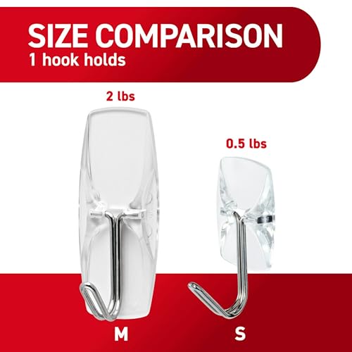 Image of Command Medium Clear Wire Toggle Hooks,10 Wall Hook and 12 Strips, Damage-Free Hanging with Adhesive, Great for Hanging, Organization and Storage, Holds up to 2 lb
