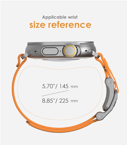 Image of Aulumu A11 Mag Buckle Slim Band Designed for Apple Watch Band | for Apple Watch Ultra2 /Apple Watch Ultra 49mm, Series 9 /8 /SE2 /7 /6 /SE /5 /4 /3 /2 /1 45mm /44mm /42mm | Stainless Steel Magnetic Clasp Band