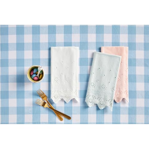 Servilletas de Tela Mud Pie Blue Eyelet 18 x 18 pulgadas miniatura 2