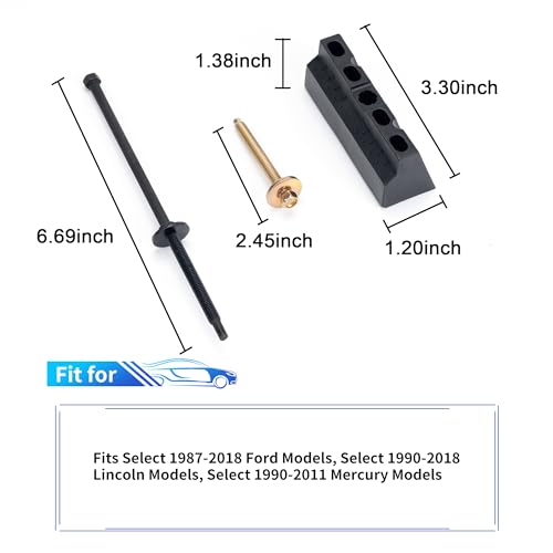 Rldym Base Clamp Battery Hold Down Kit 00588 Compatible for Expedition, 2013-2020 F-150, Fusion, Mustang, Aviator+More, OE# 6C2Z10756A, 6F2Z-10756-A - Thumbnail 5
