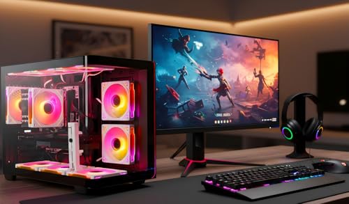 Image of LXZ Gaming Desktop Core i7-14700F, RTX 5060 8G, 16G DDR5 RAM, 1TB NVME 3.0 SSD, Prebuilt Gaming PC, VR Ready Tower Computer for Home and Office