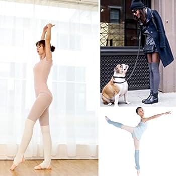 Jambiere Femme ZKGYUS 1 Paires Jambiu00e8re Guu00eatres Tricotu00e9e Chauffe-jambes Genouillu00e8res Chaussettes Pour Femmes, Noir Leg Warmers