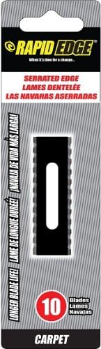 Rapid Edge Long-Lasting Rapid Edge Serrated Carpet Blades (10 blades), 1-Pack