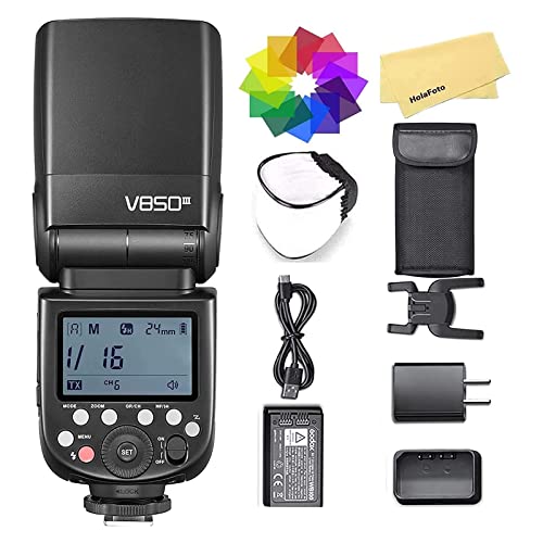 GODOX V850III 2600mAh Li-ion Battery Camera Flash for Canon Sony Nikon Fuji Fujifilm Olympus Panasonic Pentax Camera Flash Speedlight Speedlite,for DSLR Cameras Digital Cameras with Standard Hot Shoe