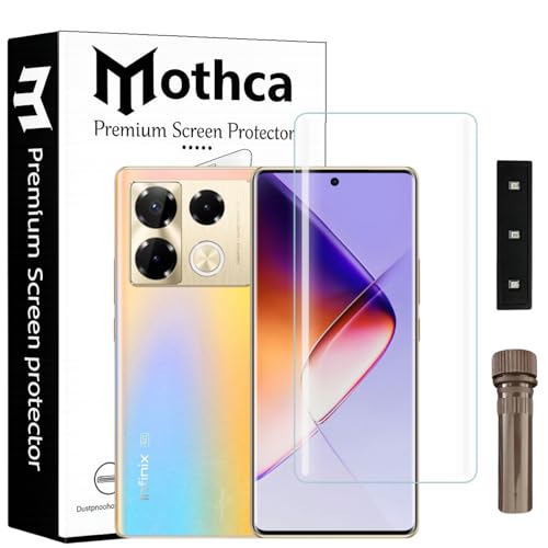 Image of Mothca Premium Curved UV Tempered Glass Screen Protector for Infinix Note 40 Pro Plus | HD Clear | Full Screen Coverage (Pack of 1)