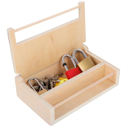 Boîte à cadenas en bois Vaguelly jeu d'éveil et de développement logique pour enfant 3 ans