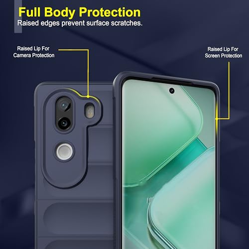 Image of amazon basics Back Case Cover for Vivo V40e 5G (Silicone Magic-Sapphire)