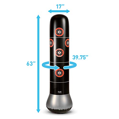 Pure Boxing MMA Target Bag Inflatable Punching Bag, black (8911TB)