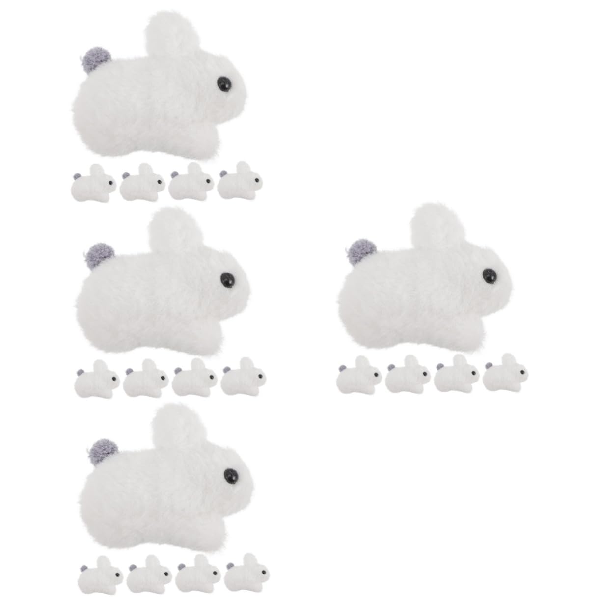Toyvian 20 Piezas De Accesorios De Conejo para Coche Mini Mochila Accesorios De Juguete para El Auto Llavero De Conejo De Peluche Bolso Dijes Mochila Colgante De Conejo Colgantes
