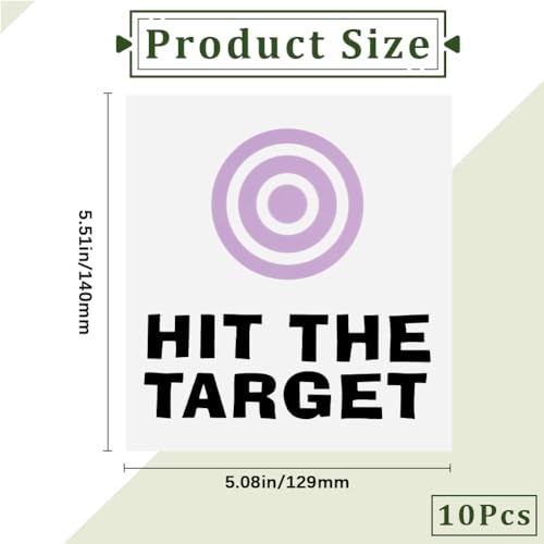 GORGECRAFT 10Pcs Toilet Target Aiming Stickers Bullseye Target Sticks Potty Training Toilet Pee Aim Decal Bumper Sticker for Urinal Bathroom Restroom Lilac - Image 2