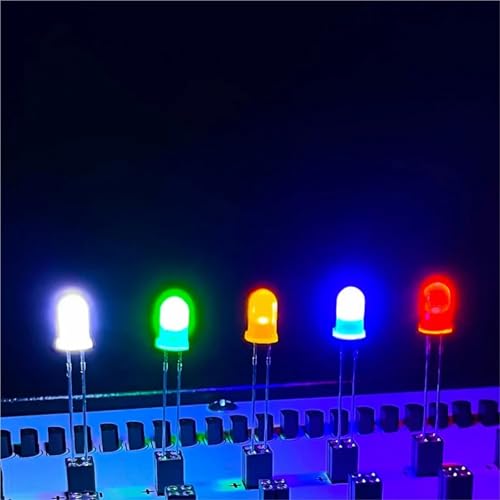 Diodes LED à diffusion de brouillard 8mm 50pcs composant électronique vert rouge bleu